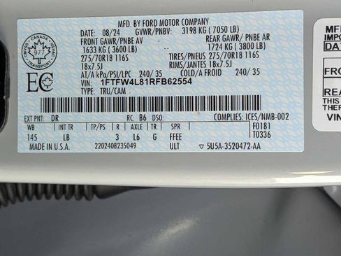 Certified 2024 Ford F150 Tremor w/ Mobile Office Package AWD/4WD image 29