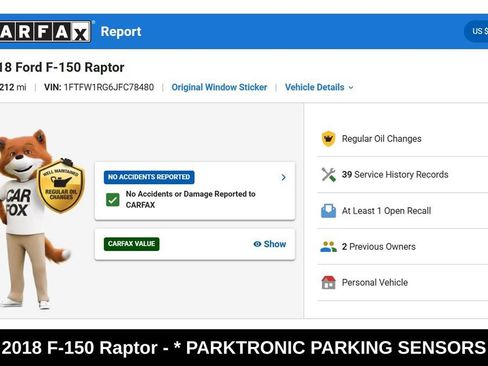 Used 2018 Ford F150 Raptor w/ Equipment Group 802A Luxury AWD/4WD image 9