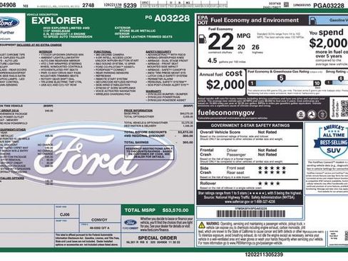 Certified 2023 Ford Explorer Limited w/ Limited Technology Package image 36