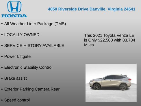 Used 2021 Toyota Venza LE image 7
