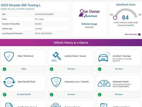 Used 2023 Chrysler 300 Touring L w/ Popular Equipment Group image 3