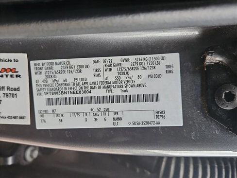 Used 2022 Ford F350 Lariat w/ Black Appearance Package image 23