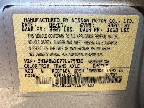 Used 2007 Nissan Sentra 2.0 SL FWD image 42