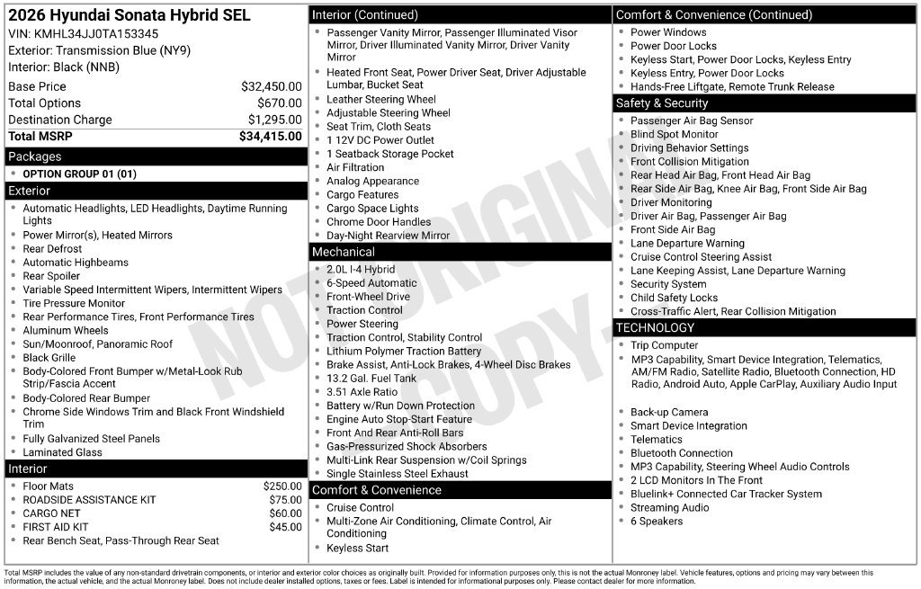Used 2026 Hyundai Sonata SEL FWD image 11