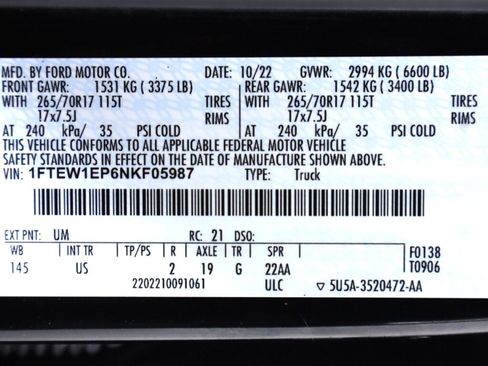 Used 2022 Ford F150 XLT w/ Equipment Group 301A Mid image 47