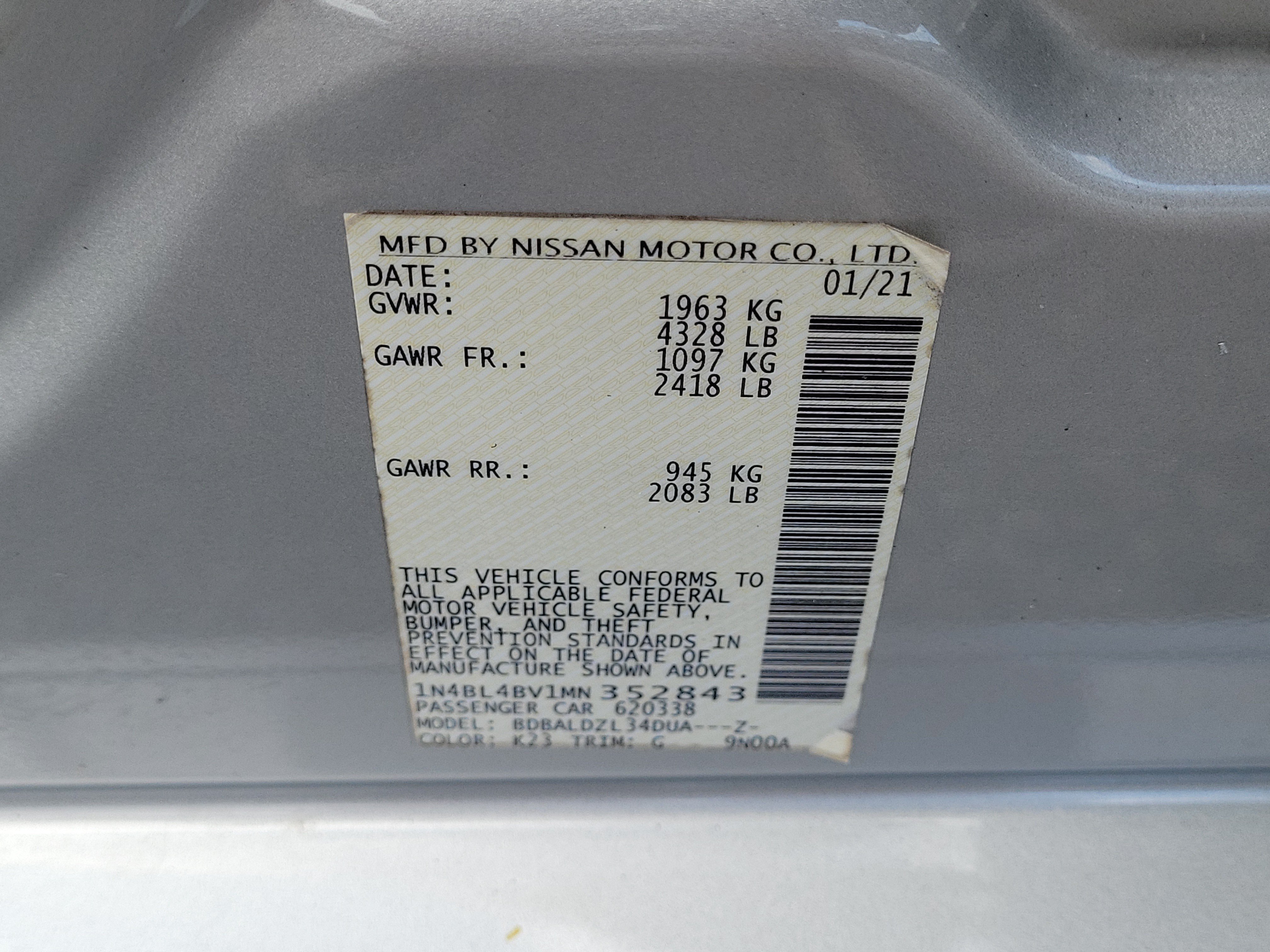 Certified 2021 Nissan Altima 2.5 S FWD image 24