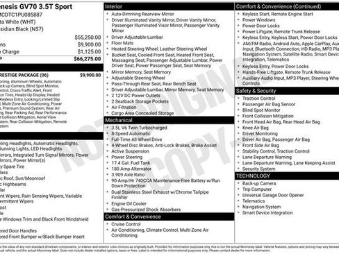 Used 2023 Genesis GV70 3.5T Sport w/ Sport Prestige Package image 10