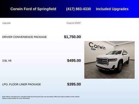 Used 2020 GMC Acadia SLE w/ Driver Convenience Package AWD/4WD image 5