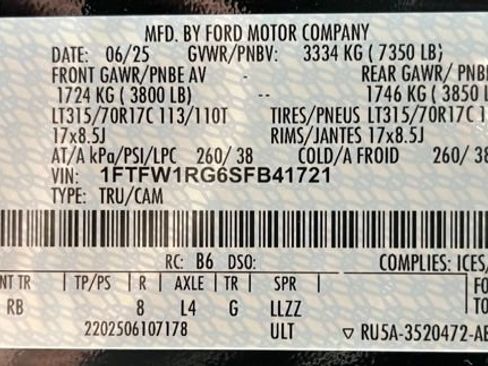 Used 2025 Ford F150 Raptor AWD/4WD image 54