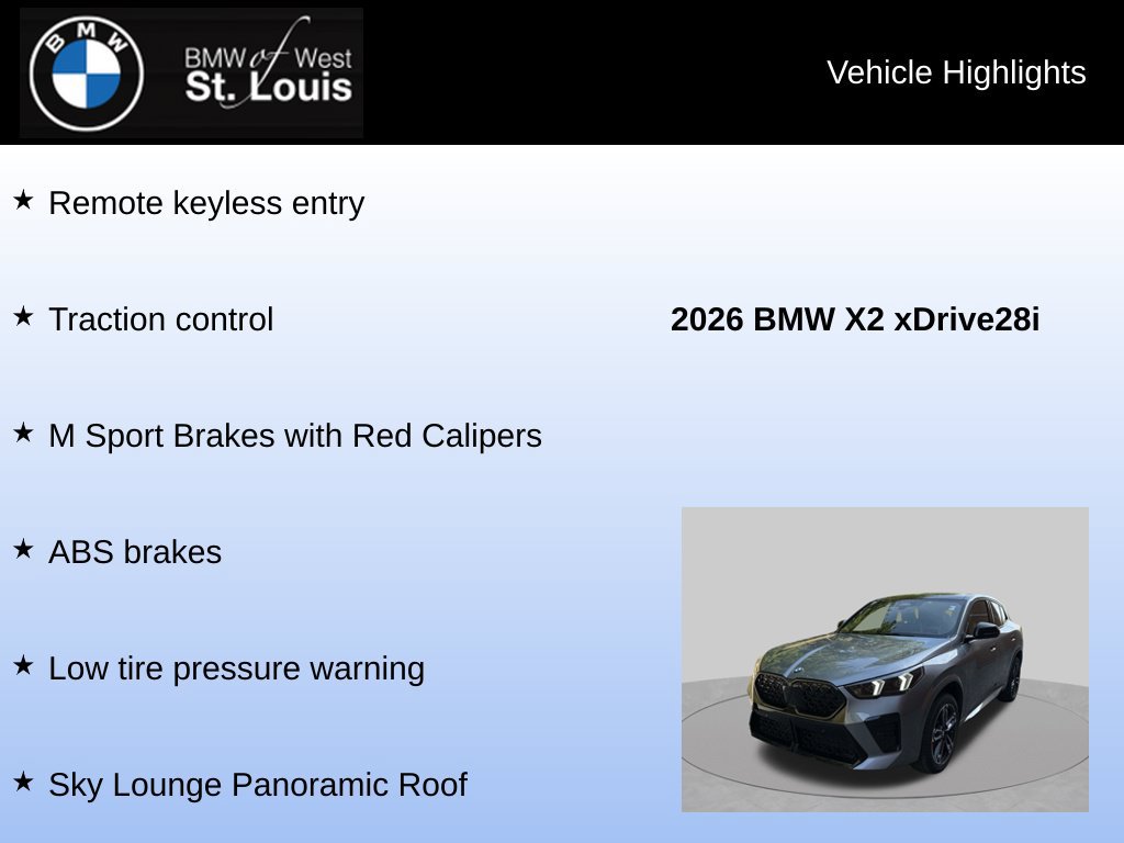 Used 2026 BMW X2 xDrive28i w/ Technology Package AWD/4WD image 23