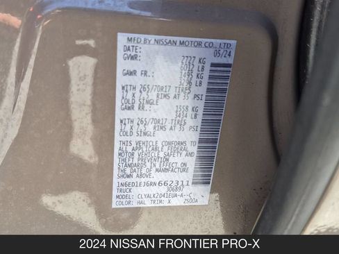 Used 2024 Nissan Frontier Pro-X w/ Technology Package RWD image 24