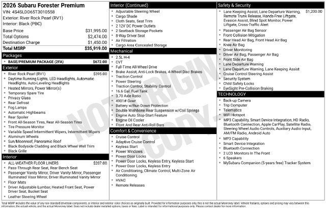 Certified 2026 Subaru Forester Premium w/ Base/Premium Package AWD/4WD image 28