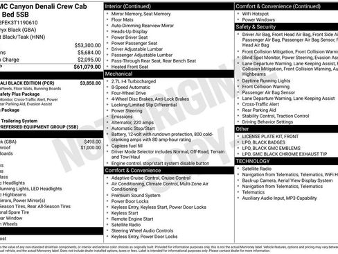 New 2026 GMC Canyon Denali w/ LPO, Denali Black Edition AWD/4WD image 39