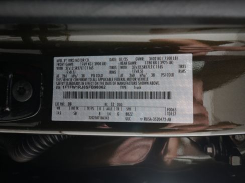 Used 2025 Ford F150 Raptor w/ Equipment Group 803A Raptor R image 38