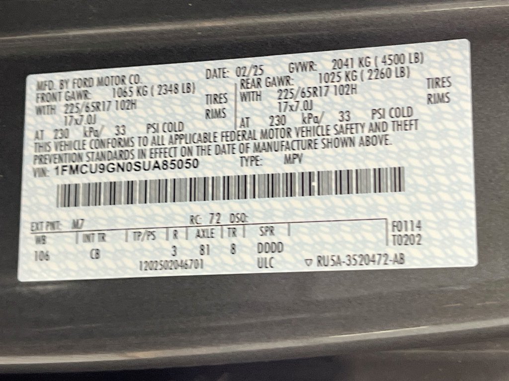 Certified 2025 Ford Escape Active AWD/4WD image 31