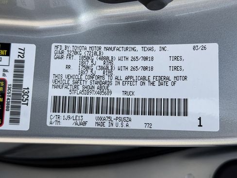 New 2026 Toyota Tundra SR5 AWD/4WD image 26
