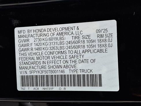 New 2026 Honda Ridgeline RTL image 21