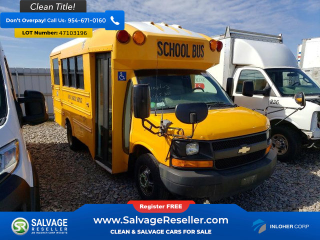 Used 2013 Chevrolet Express 3500 w/ School Bus Package RWD image 1