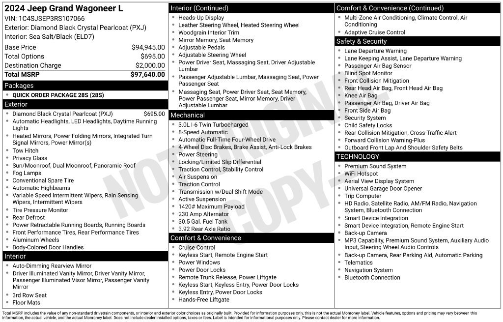 Certified 2024 Jeep Grand Wagoneer L 4WD image 42