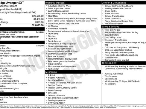 Used 2013 Dodge Avenger SXT w/ Rallye Appearance Group FWD image 1