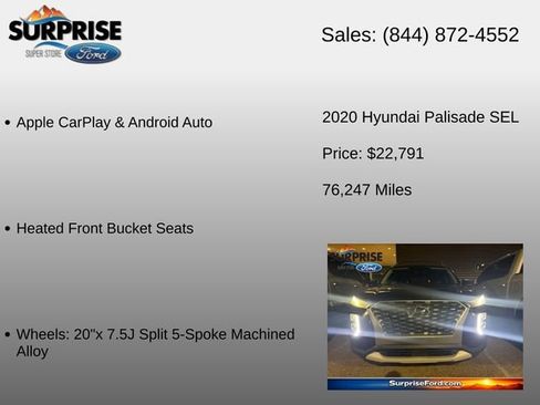 Used 2020 Hyundai Palisade SEL FWD image 24