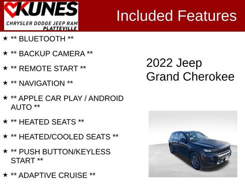 Used 2022 Jeep Grand Cherokee Trailhawk w/ Luxury Tech Group III image 2