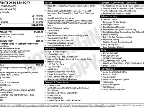 Certified 2025 INFINITI QX60 Sensory w/ Vision Package AWD/4WD image 10