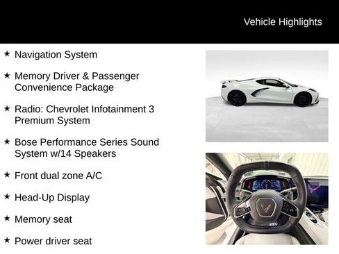 Certified 2025 Chevrolet Corvette Stingray Preferred Cpe w/ Z51 Performance Package image 17