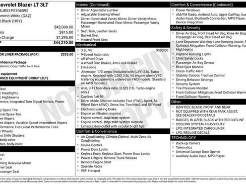 Certified 2023 Chevrolet Blazer LT w/ LPO, Floor Liner Package image 16