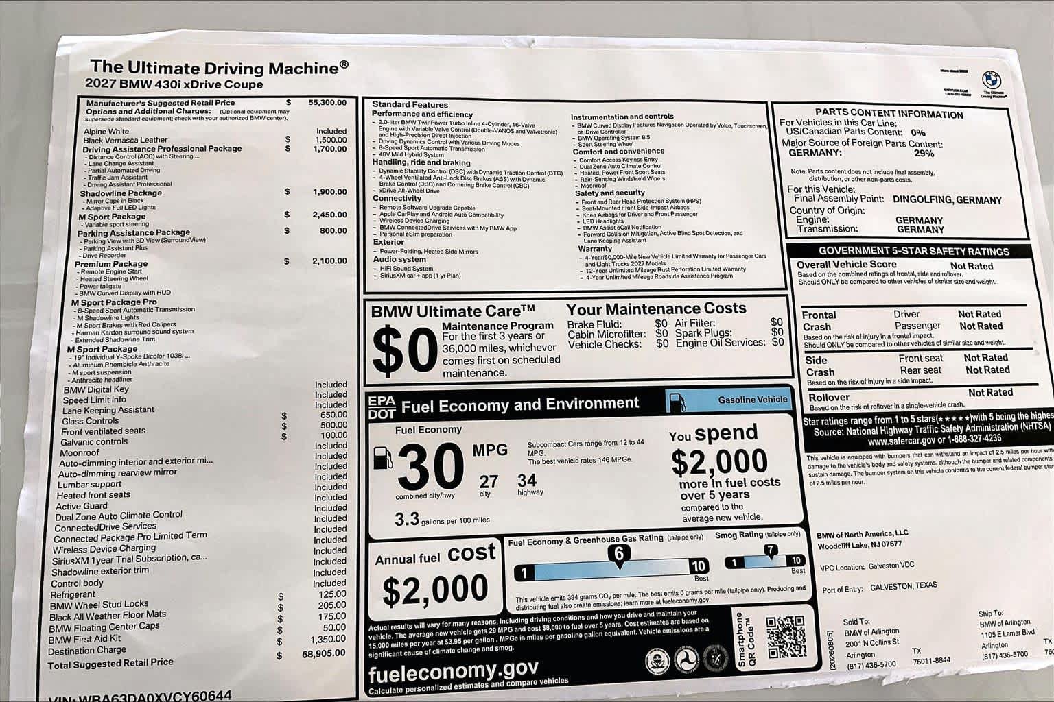 New 2027 BMW 430i Coupe w/ M Sport Package AWD/4WD image 19