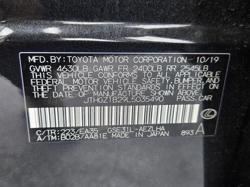 Certified 2020 Lexus IS 350 F Sport w/ F Sport Package image 35