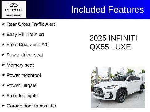 Certified 2025 INFINITI QX55 Luxe w/ Cargo Package AWD/4WD image 4