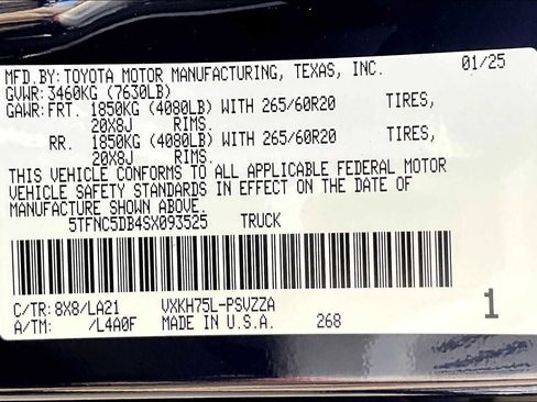 New 2025 Toyota Tundra Platinum image 16