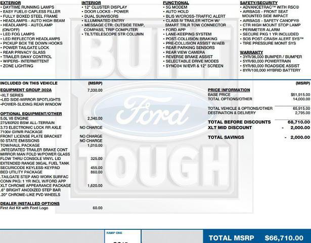 Certified 2026 Ford F150 XLT w/ Equipment Group 302A MID AWD/4WD image 2