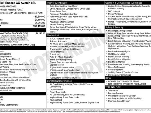 Certified 2024 Buick Encore GX Avenir w/ Avenir Convenience Package AWD/4WD image 5