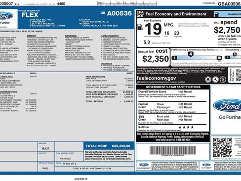 Used 2016 Ford Flex SEL w/ Equipment Group 202A FWD image 4