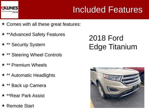 Used 2018 Ford Edge Titanium w/ Technology Package image 2