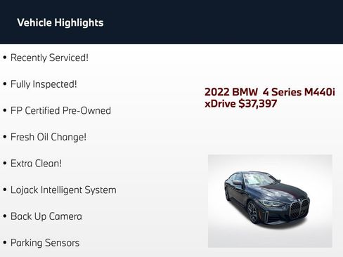 Used 2022 BMW M440i xDrive Gran Coupe w/ Premium Package AWD/4WD image 2