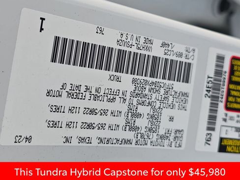 Used 2023 Toyota Tundra Capstone image 42