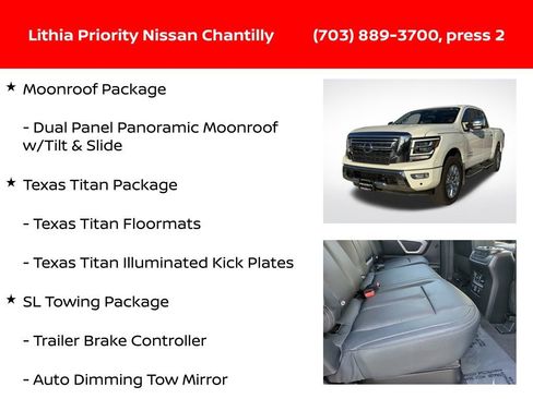Certified 2021 Nissan Titan SL w/ Moonroof Package image 12