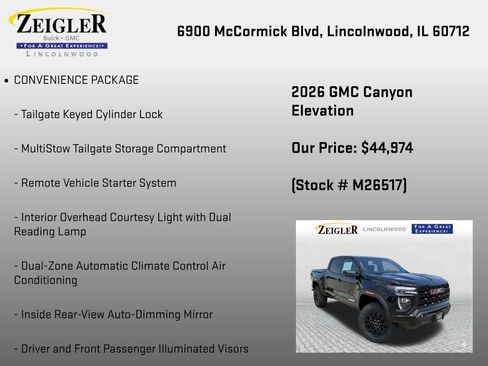 New 2026 GMC Canyon Elevation w/ Convenience Package AWD/4WD image 6