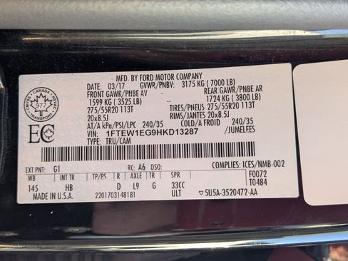 Used 2017 Ford F150 Lariat w/ Equipment Group 502A Luxury image 38