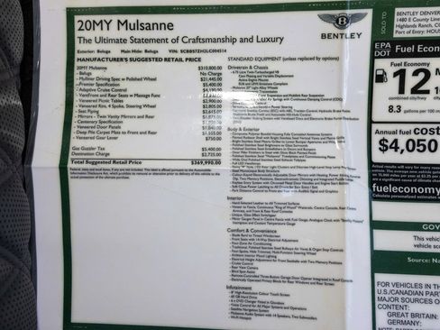 Used 2020 Bentley Mulsanne RWD image 72