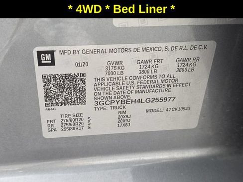 Certified 2020 Chevrolet Silverado 1500 Custom w/ Custom Value Package AWD/4WD image 10