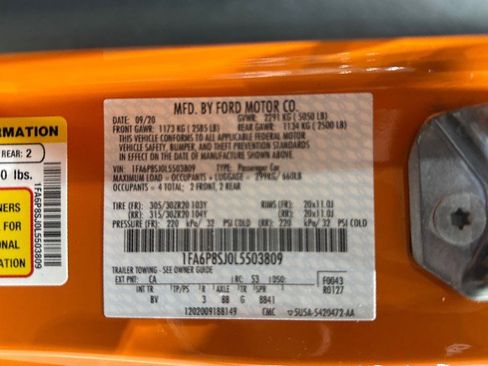 Used 2020 Ford Mustang Shelby GT500 w/ Technology Package image 86