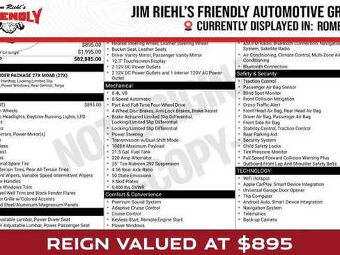 New 2026 Jeep Wrangler Unlimited Rubicon 392 w/ Quick Order Package 27X Moab AWD/4WD image 1