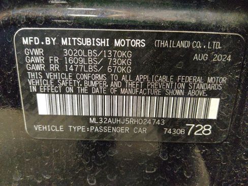 Used 2024 Mitsubishi Mirage ES FWD image 33