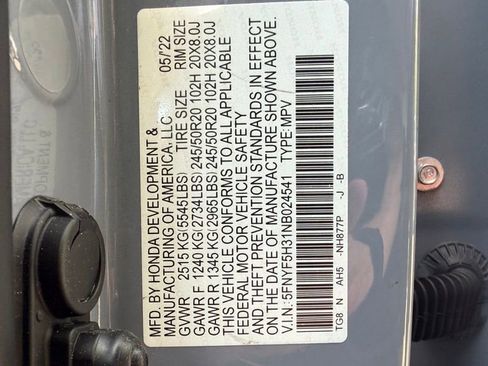 Used 2022 Honda Pilot Sport image 32