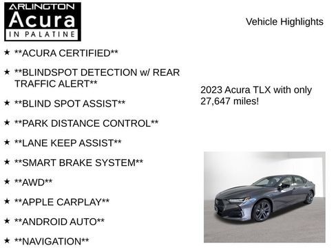 Certified 2023 Acura TLX SH-AWD w/ A-SPEC Pkg image 7