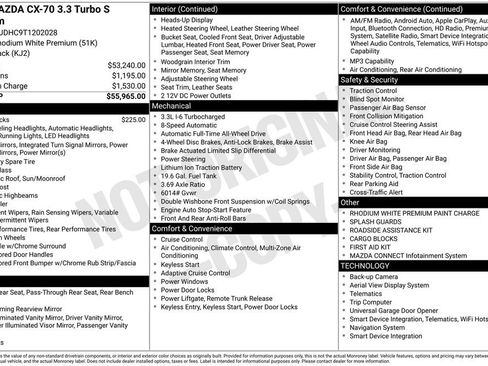 New 2026 MAZDA CX-70 3.3 Turbo S w/ Premium Package image 36